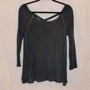 American Eagle Soft & Sexy Gray 3/4 Sleeve Size:S